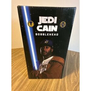 Milwaukee Brewers Jedi Cain Bobblehead Star Wars Night Black SGA Open Box